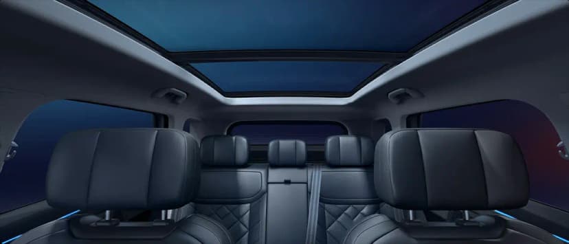 Teto solar panorâmico do carro